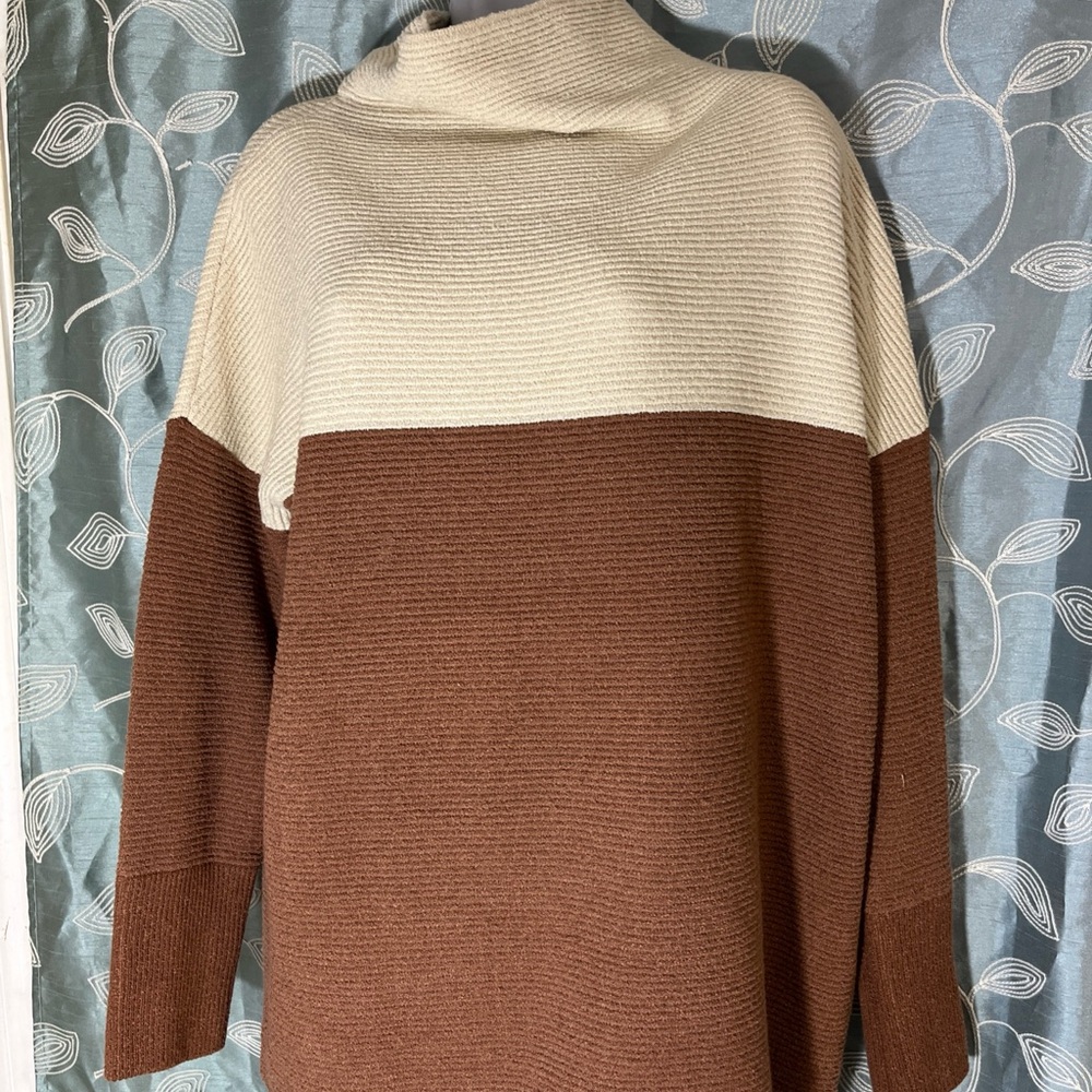 RD STYLE Pullover SWEATER S/P/P Rust / Cream